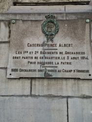 Plaques commémoratives – Caserne Prince Albert – Bruxelles