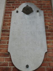 Plaque commémorative – centenaire – Sart-lez-Spa (Jalhay)