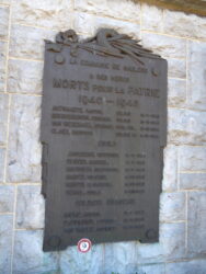 Plaque commémorative 1940-1945 – Baulers