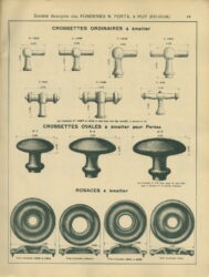 PORTA_v1913_PL019 – Crossettes ordinaires à émailler – crossettes ovales et rosaces à émailler